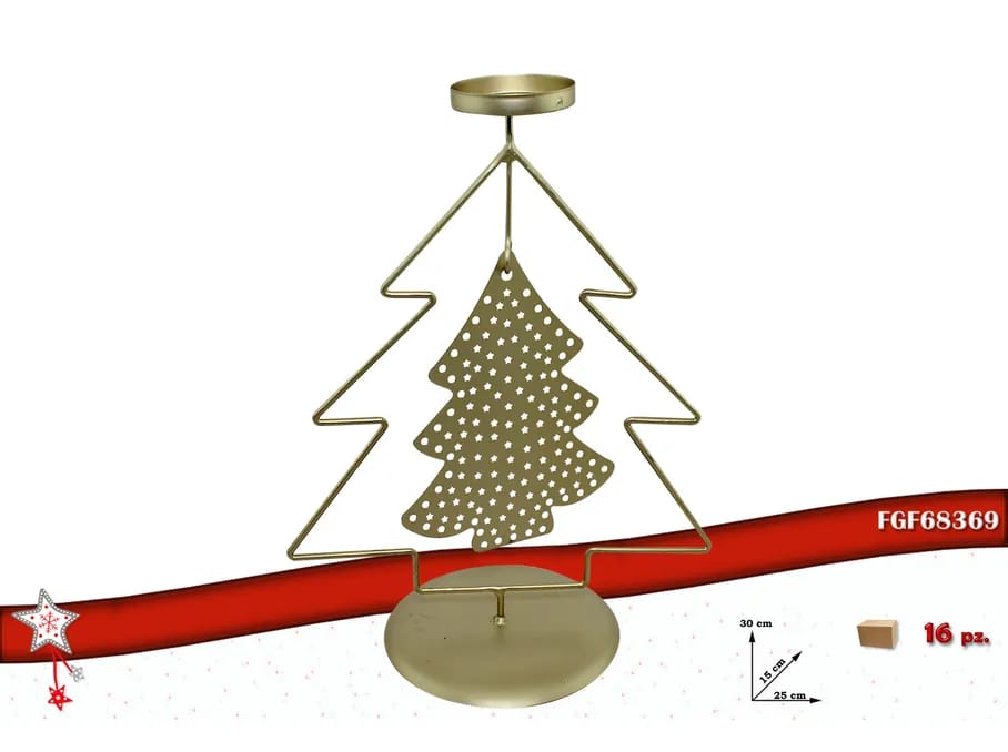 Portacadele natalizio a forma di albero di natale