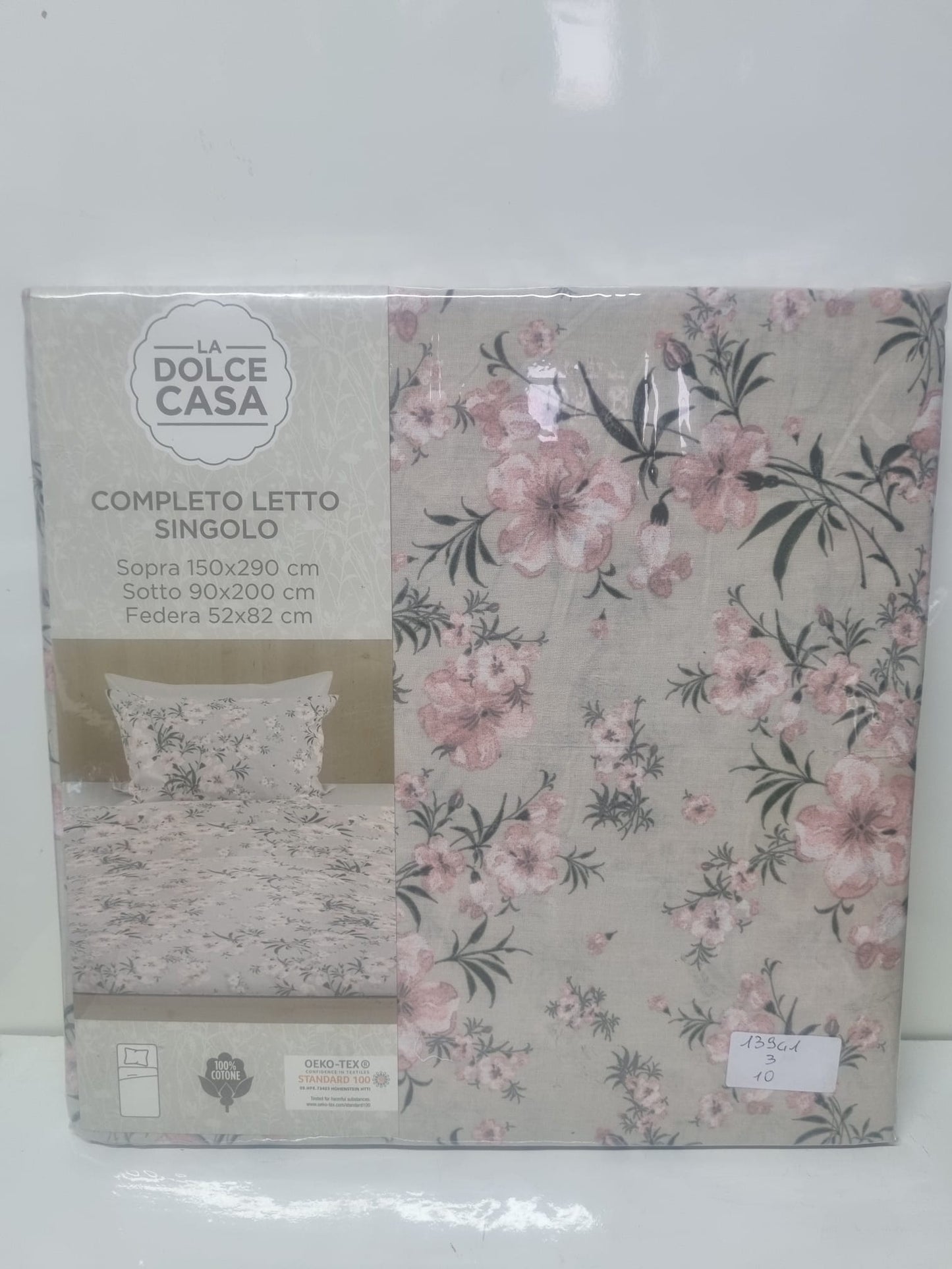 Completo letto singolo floreale rosa – La Dolce Casa