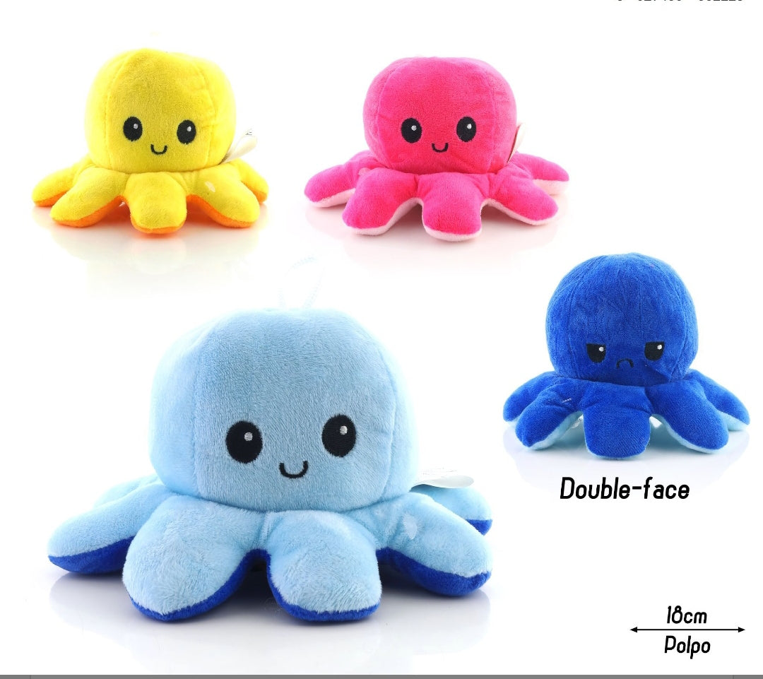 Polipo Peluche Reversibili Colorati cm 18