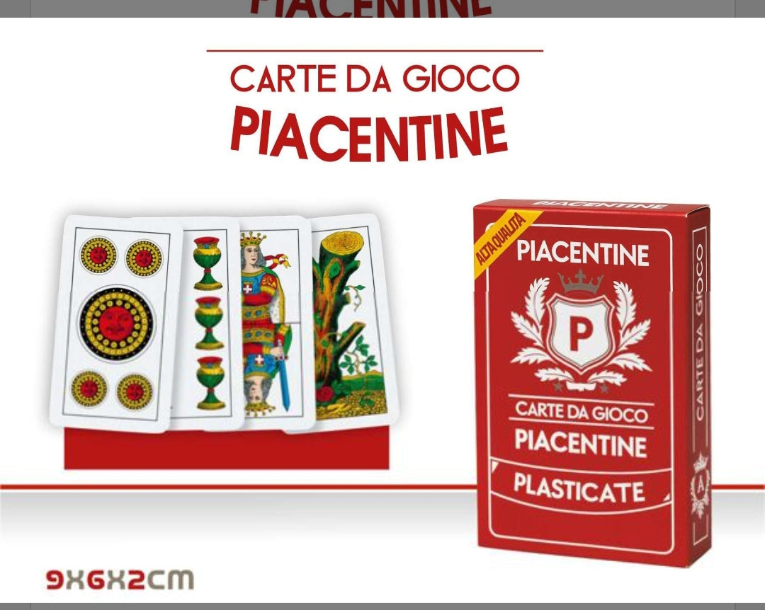 Carte Piacentine Plastificate 9x6x2 cm