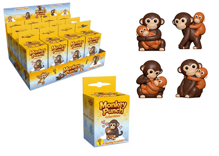 MONKEY PUNCH Personaggio Squishy 7cm – 4ass In Blind Box – In espo da 12pz