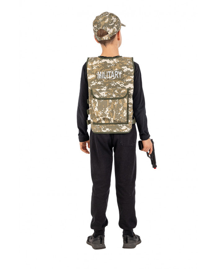 Set Militare (Giacca, Cappello, Pistola) In Busta C/Gancio +36 Mesi