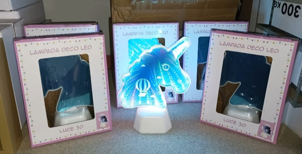 Lampada 3D Unicorno