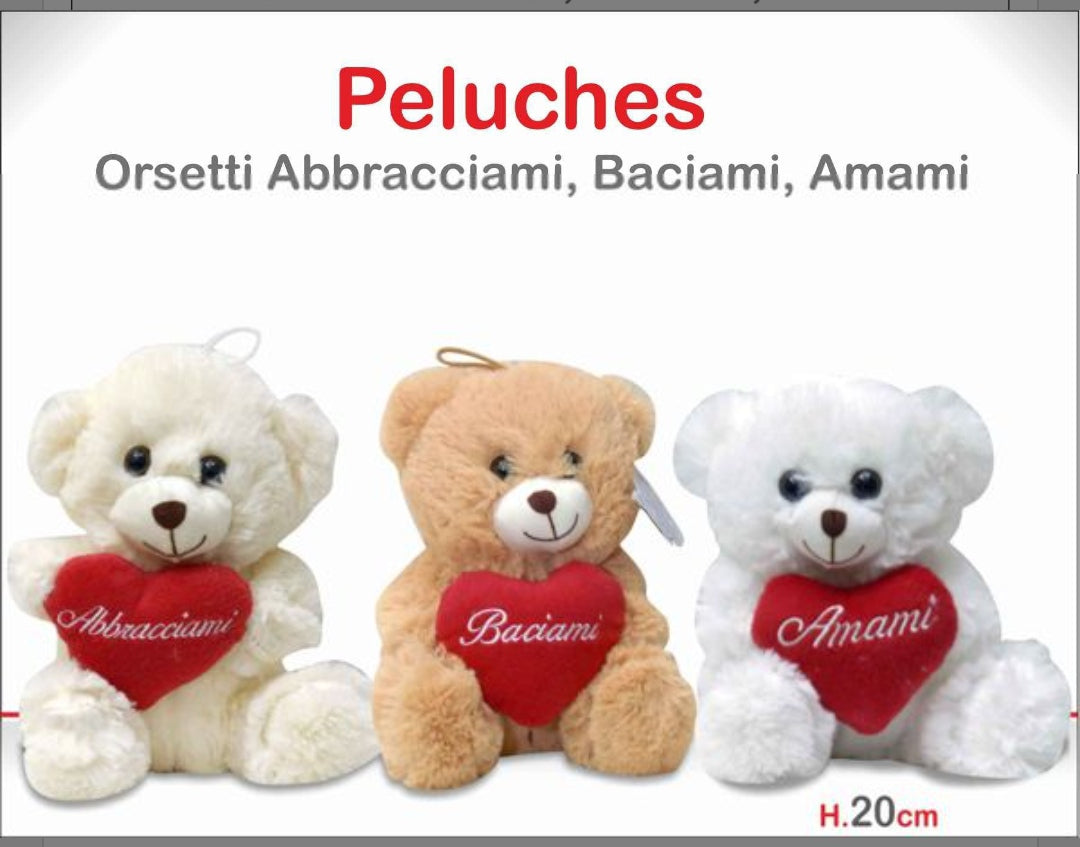 Orsetti Abbracciami, Baciami, Amami 20 cm