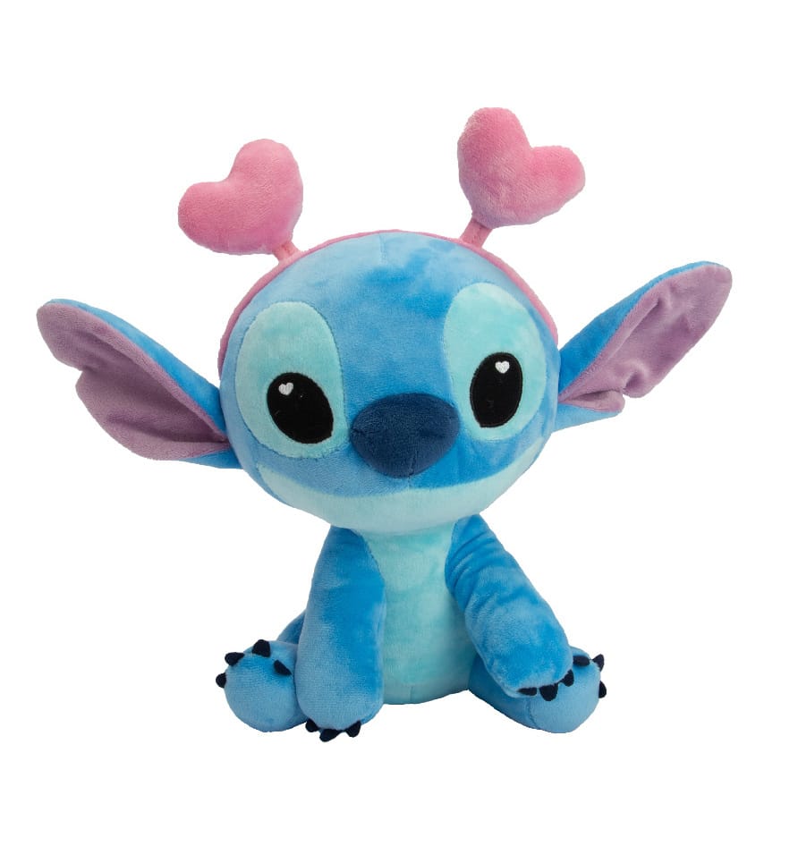 Stitch con cerchietto a cuori cm 30