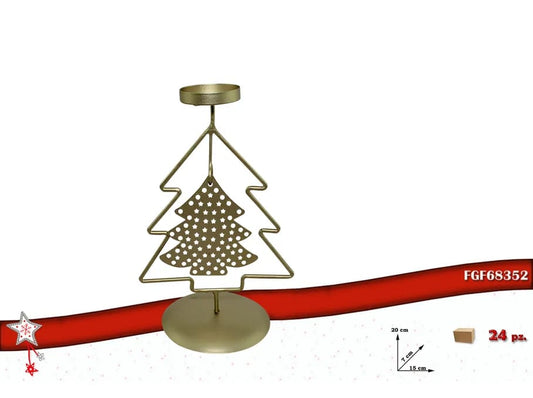 Portacandela natalizia a forma di albero