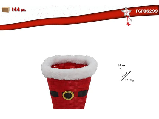 Cestino rosso Babbo Natale
