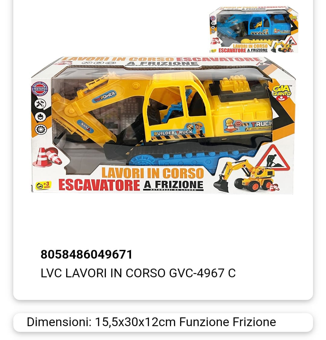 Escavatore Lavori in corsia