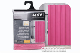 Tenda da doccia MSV rosa – 100% PVA impermeabile (180x200 cm)