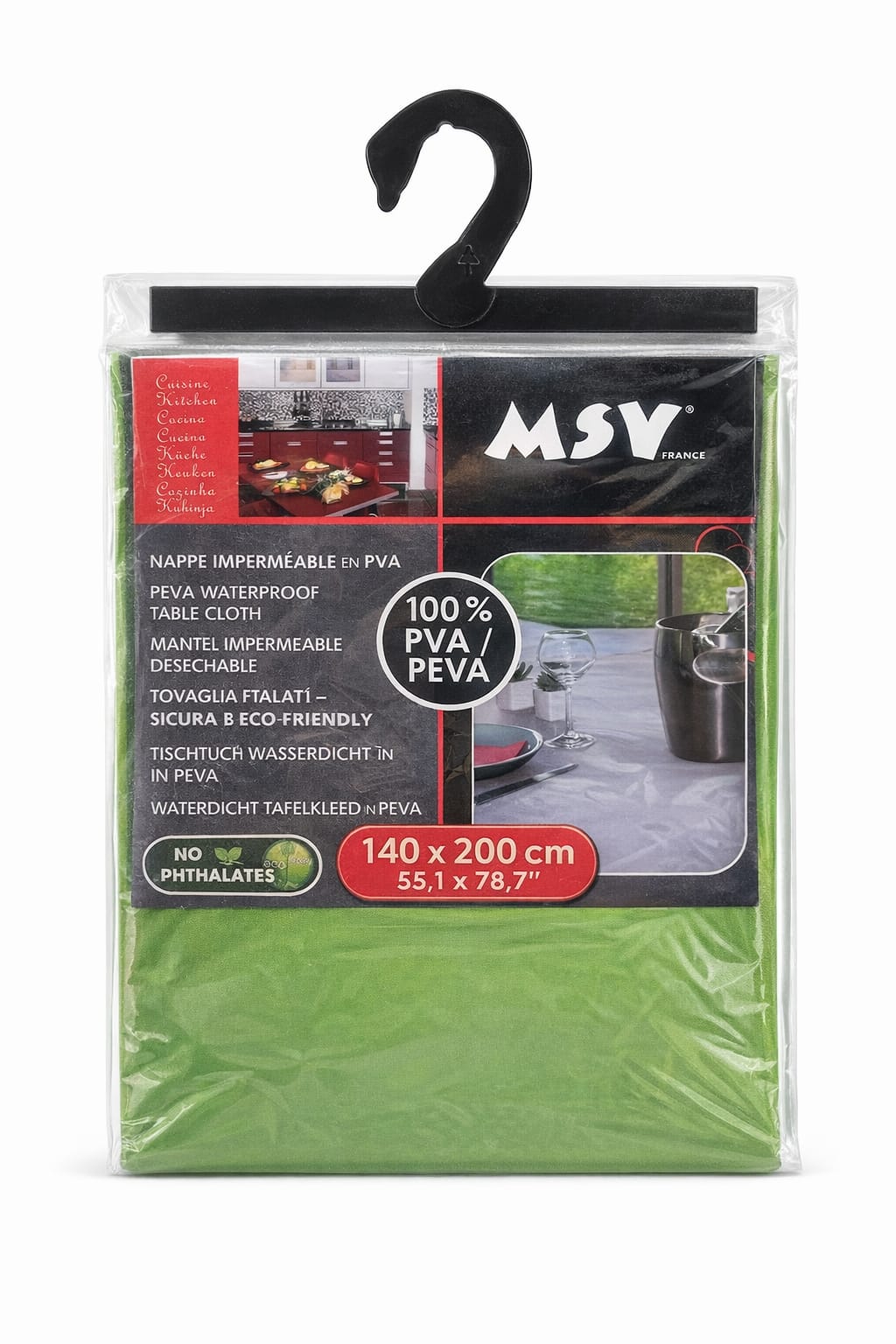 Tovaglia Impermeabile in PVA – 140 x 200 cm – Colore Verde