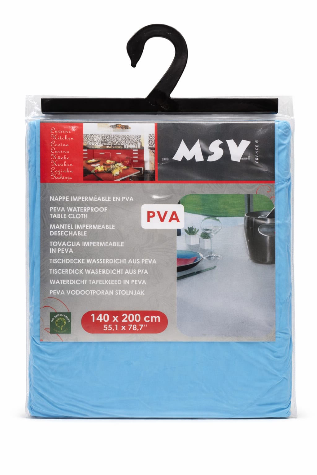 Tovaglia Impermeabile in PVA – 140 x 200 cm – Colore Azzurro