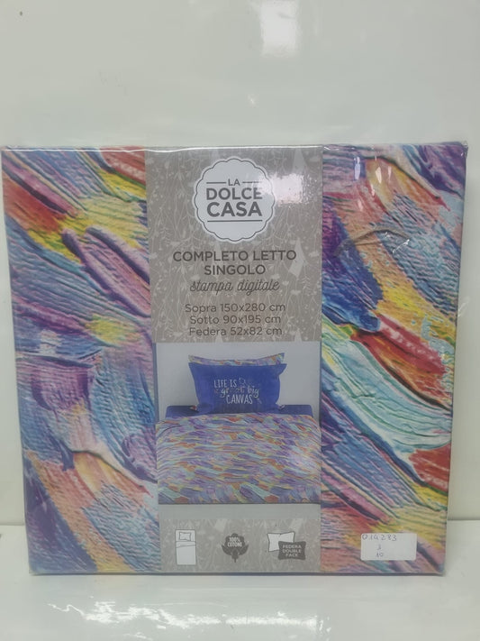 Completo letto singolo stampa digitale multicolor – La Dolce Casa
