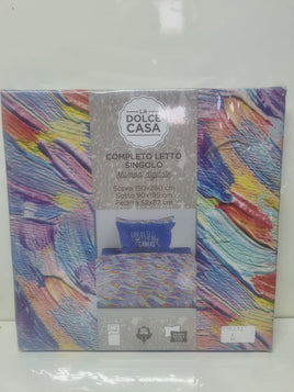 Completo letto singolo stampa digitale multicolor – La Dolce Casa