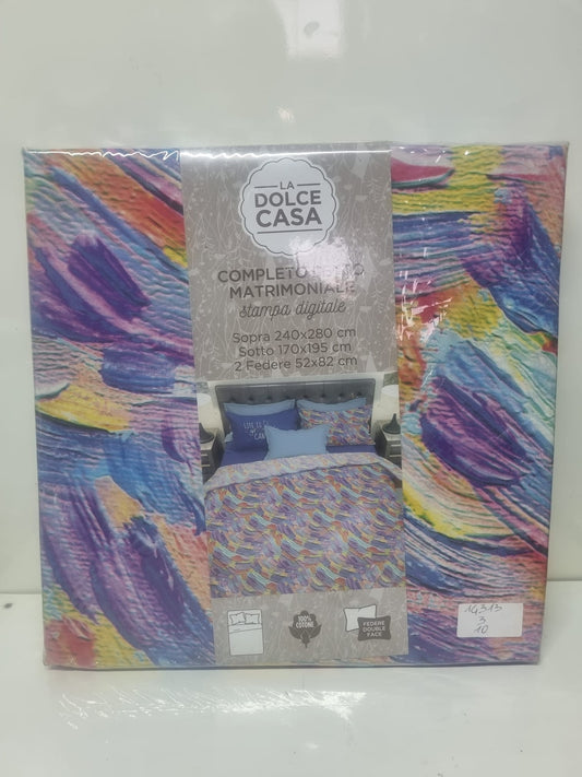 Completo Letto Matrimoniale “La Dolce Casa” – Fantasia Multicolor