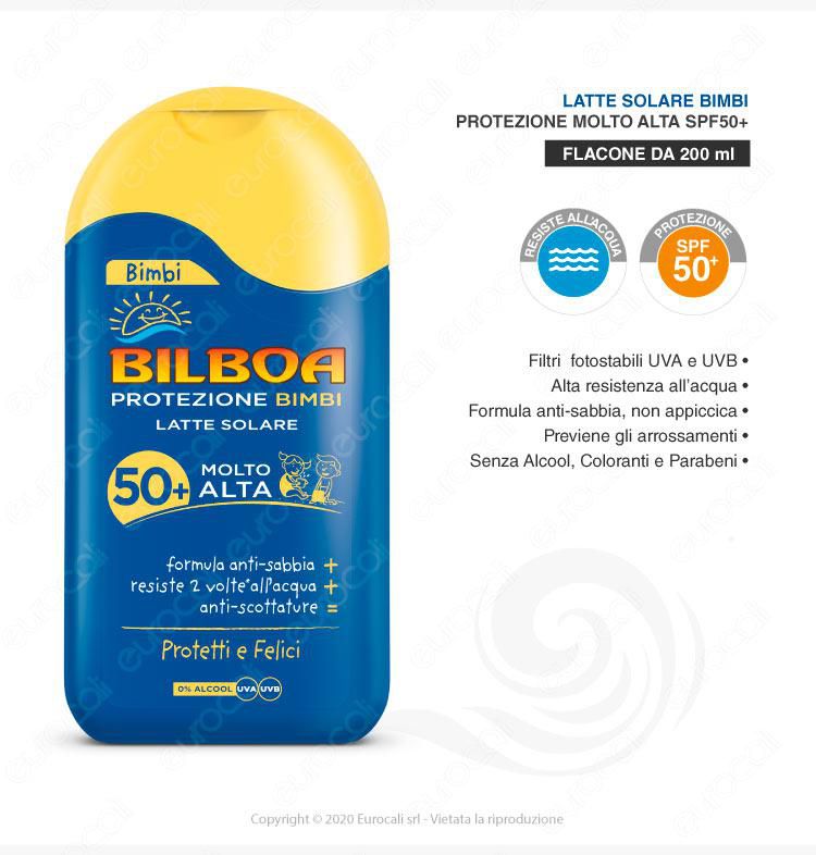 Bilboa Protezione Bimbi – Latte Solare SPF 50+ (200 ml)