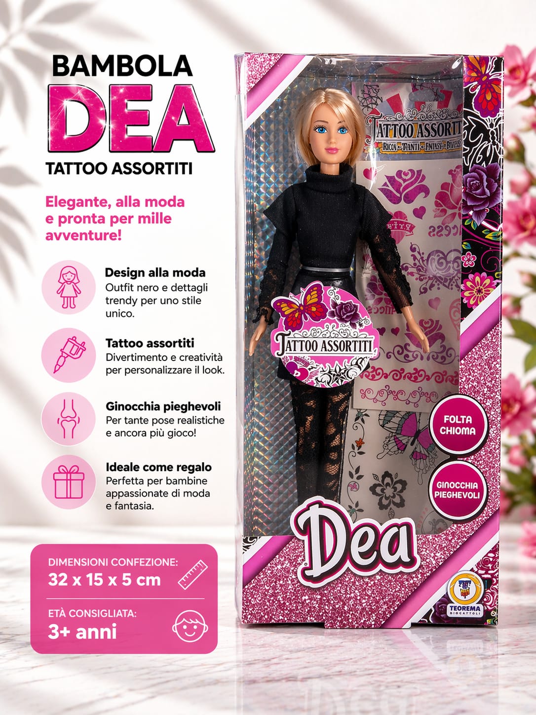 Bambola “Dea” con Tattoo Assortiti