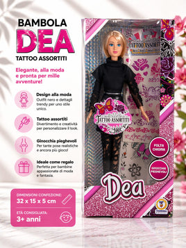 Bambola “Dea” con Tattoo Assortiti