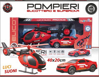 Set Elicottero e Supercar – Pompieri / Polizia con Luci e Suoni!