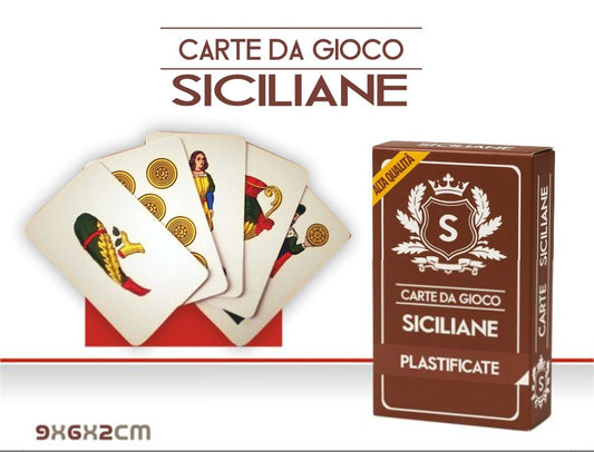 Carte Siciliane Plastificate 9x6x2 cm