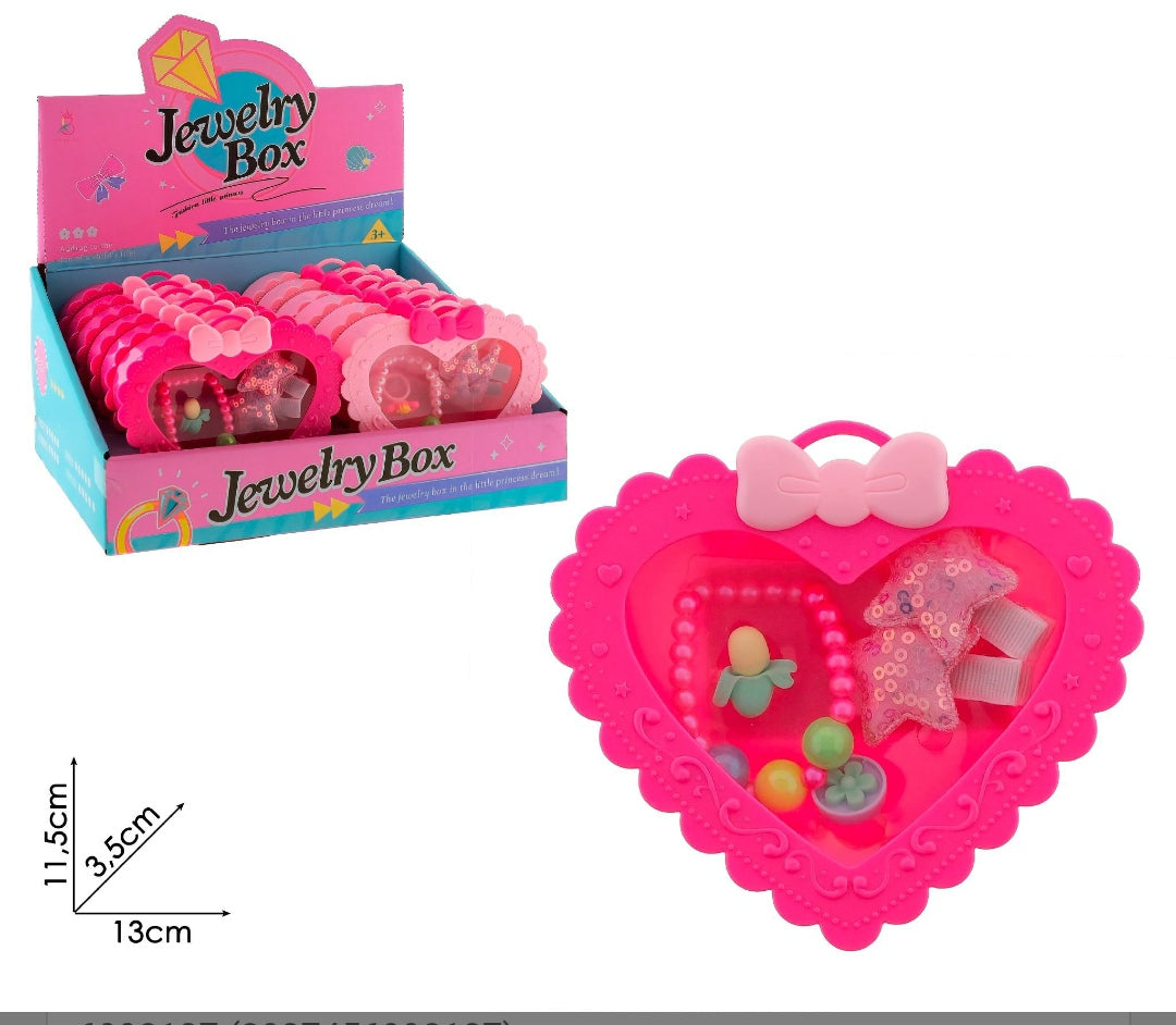 Jewelry Box Cuore con Accessori – Display 12 Pezzi