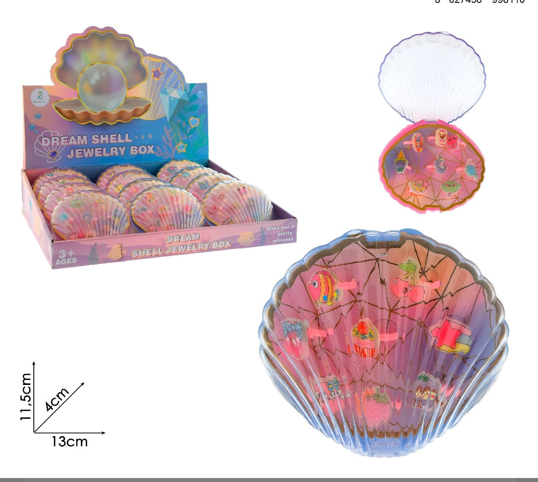 Dream Shell Jewelry Box – Cofanetto Gioielli a Conchiglia (Display 12 Pezzi)