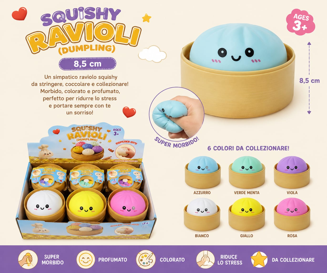 Ravioli Squishy Dumpling 8,5 cm