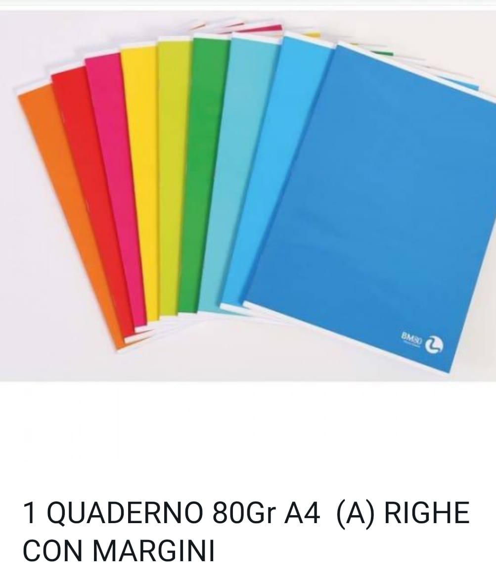 Quaderno A4 80 gr colori casuali