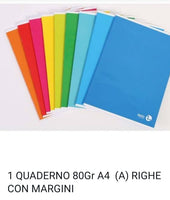 Quaderno A4 80 gr colori casuali