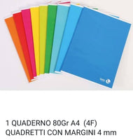 Quaderno A4 80 gr colori casuali
