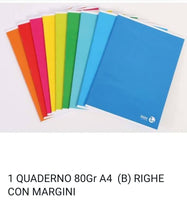 Quaderno A4 80 gr colori casuali