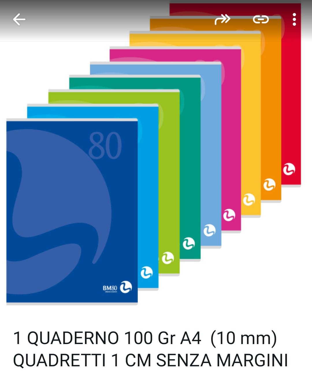 Quaderno A4  100 gr colori casuali