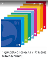 Quaderno A4  100 gr colori casuali