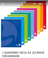 Quaderno A4  100 gr colori casuali