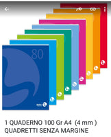 Quaderno A4  100 gr colori casuali