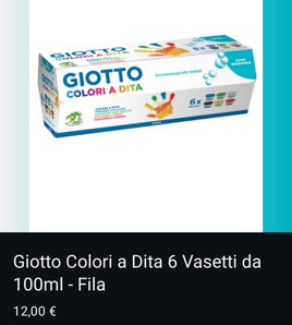 Giotto Colori a Dita 6 Vasetti da 100 ML