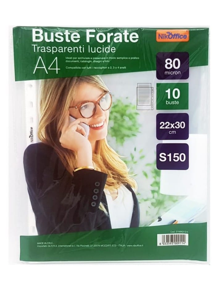 Busta Forate 80 Micron 22x30cm  x10