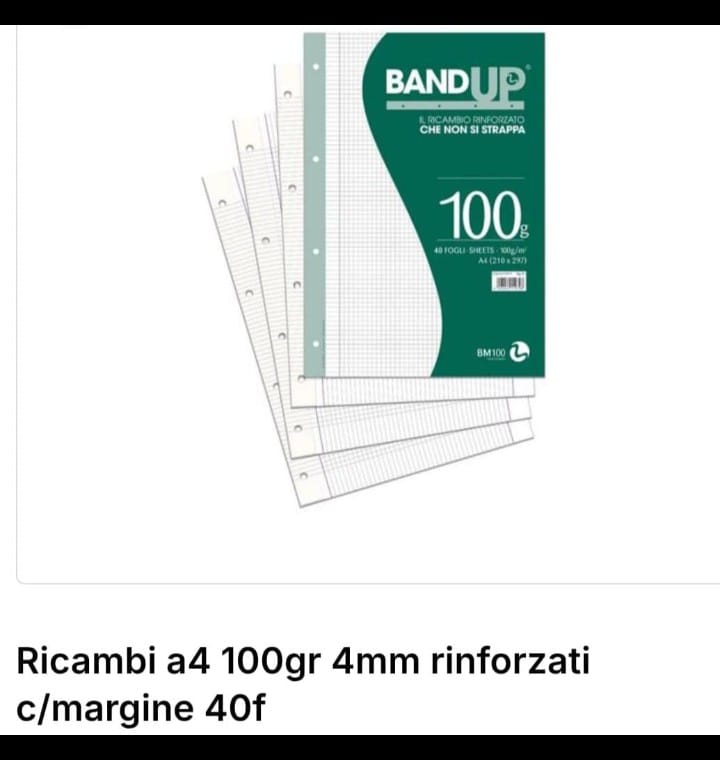 40 Fogli A4 Rinforzati 100 gr