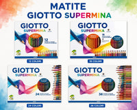 GIOTTO Supermina – Matite Colorate 12, 18, 24 e 36 Colori