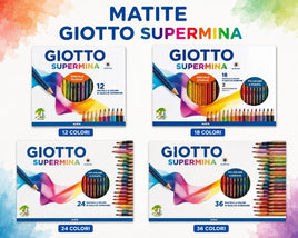 GIOTTO Supermina – Matite Colorate 12, 18, 24 e 36 Colori