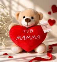 Regalo Festa Della Mamma Orsetto con cuore 3 assortiti cm 25