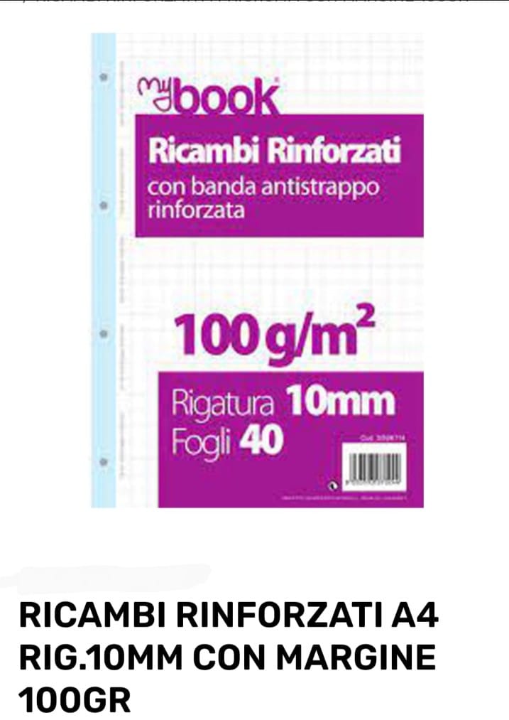 40 Fogli A4 Rinforzati 100 gr