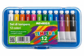 TEMPERA MONIKIDS – SET 12 COLORI