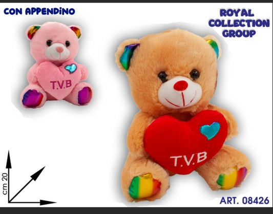Orsetto 20 cm T.V.B Con Cuore