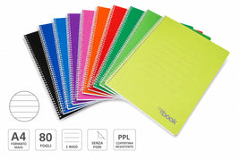 Quaderno Maxi Spiralato A4 – 80 Fogli a Righe – Copertina PPL
