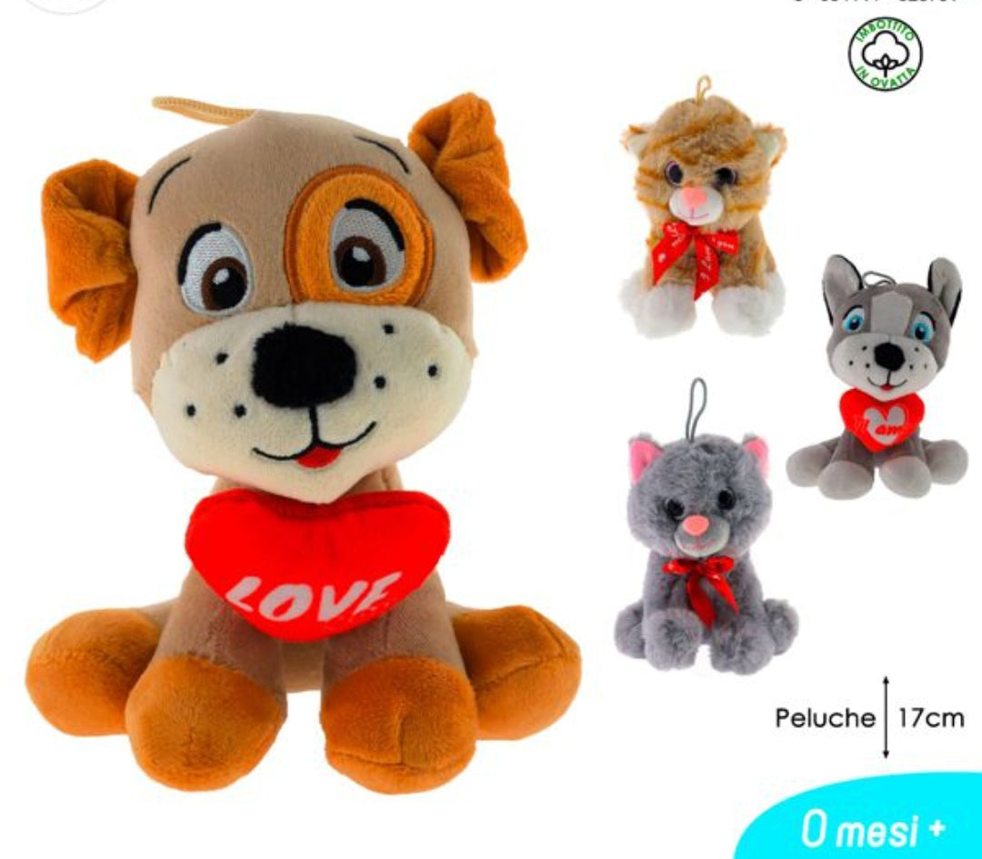 Cane e Gatto assortiti Cm 17