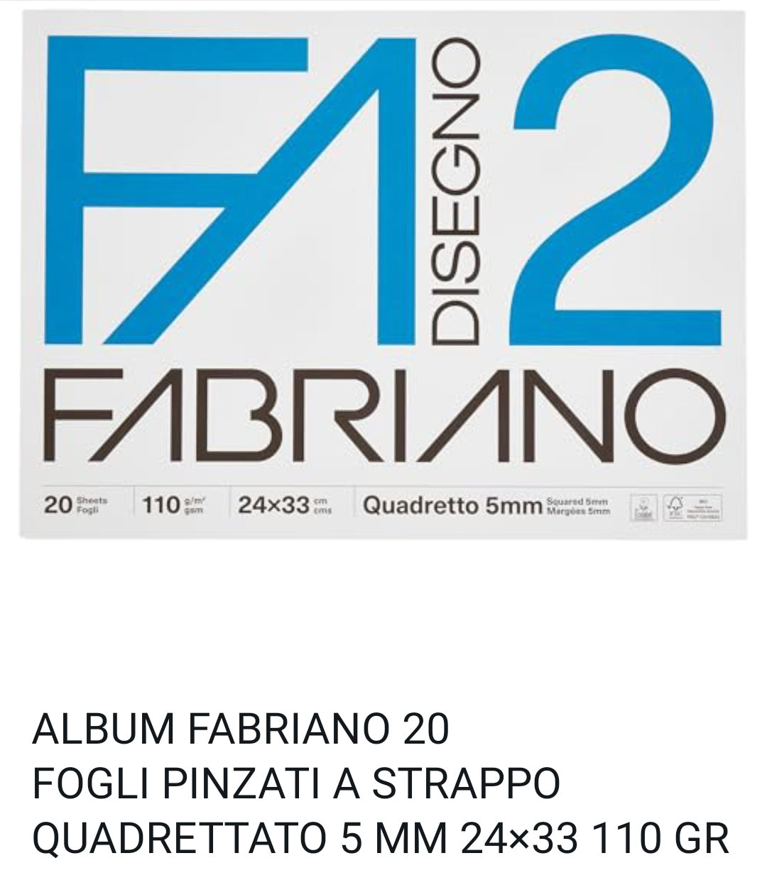 Album Fabriano 20 fogli FA2