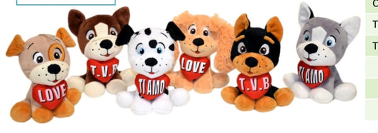 Cagnolino con cuore 30 cm