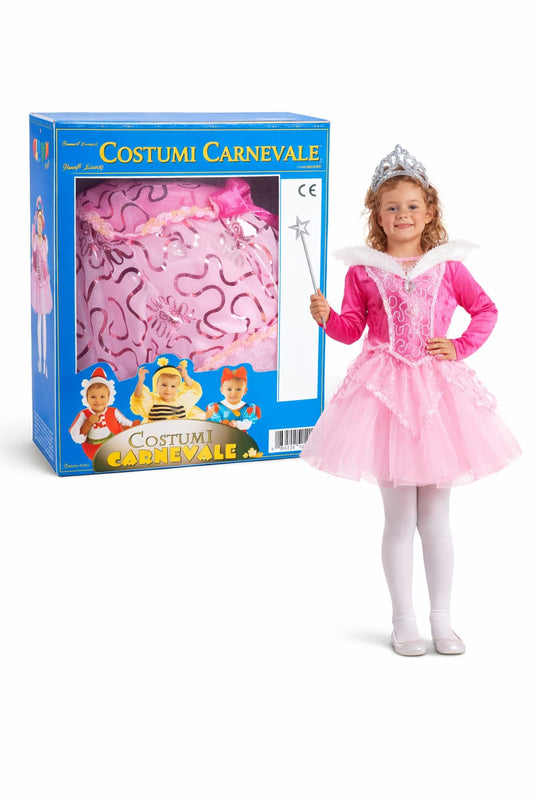 Costume da Principessa rosa 3/5 Anni 104 cm in scatola