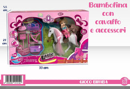 Bambola con Cavallo e accessori