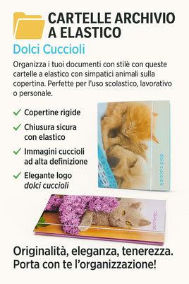 Cartellina rigida con elastico Dolci Cuccioli